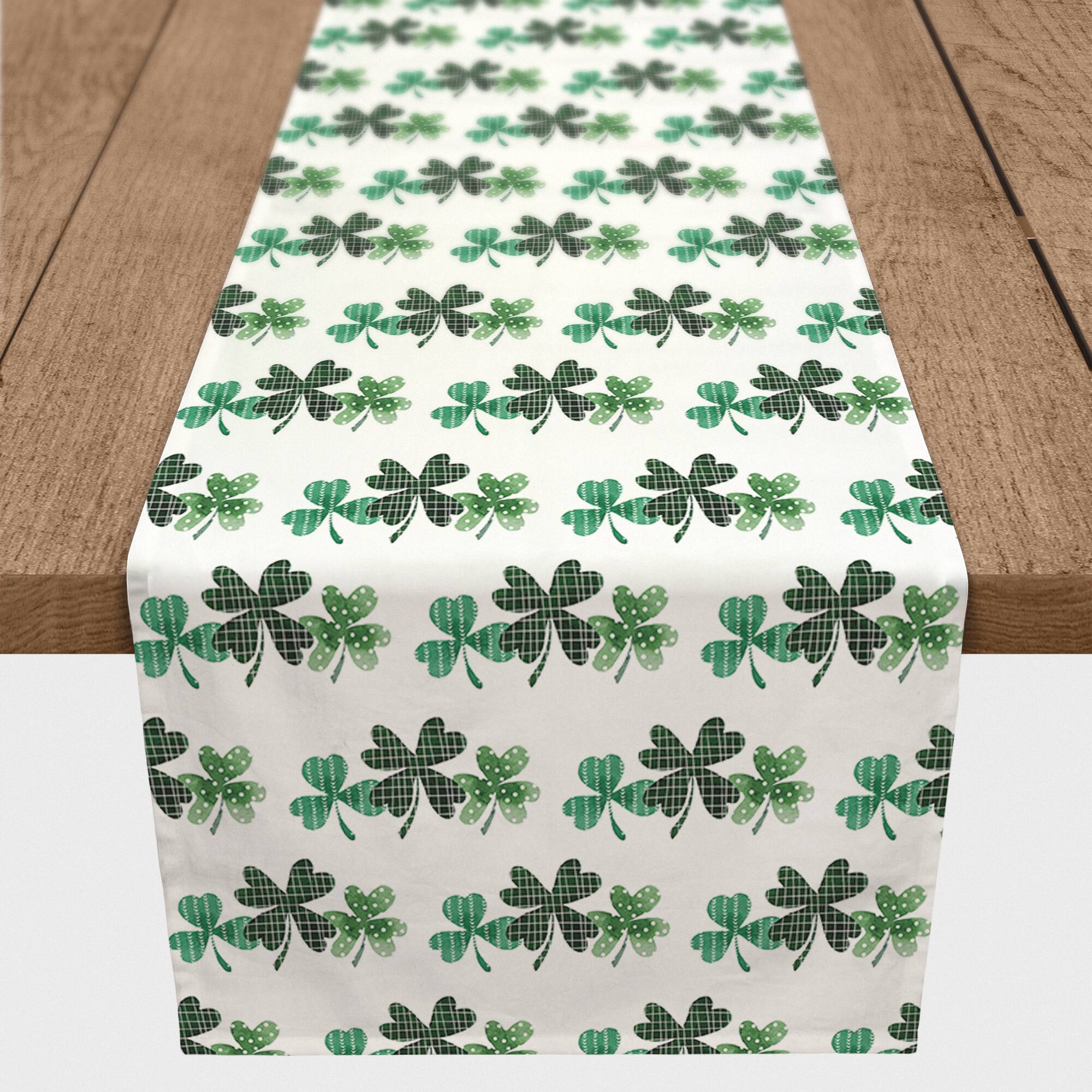 72" Shamrock Trio Poly Twill Table Runner